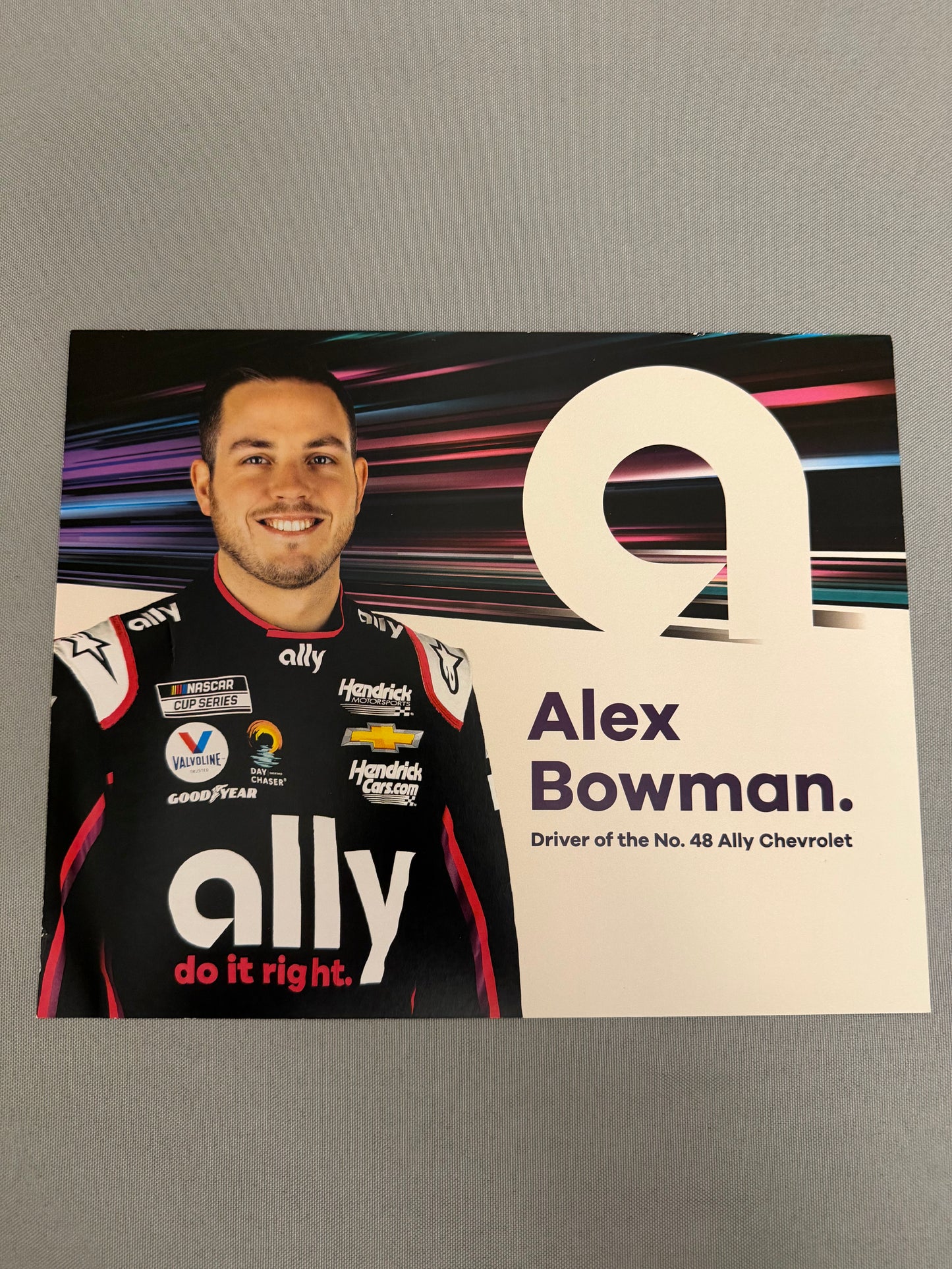 Alex Bowman #48 2023 Ally Night Nascar Hero Card