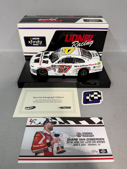 Shane Van Gisbergen #97 2024 Sonoma Win Weathertech Nascar Autographed Diecast