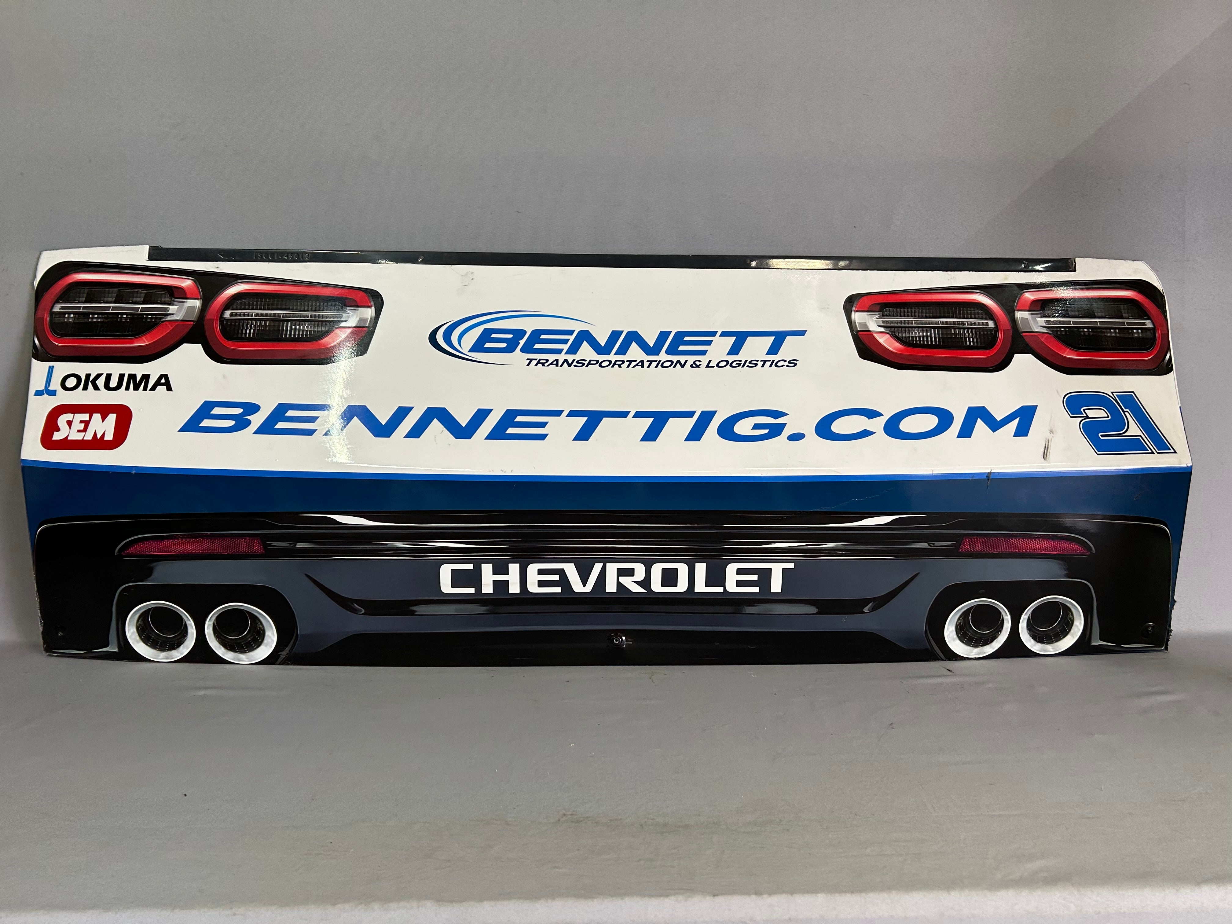 Austin Hill #21 2025 Bennett Transportation Nascar Rear Bumper – Race ...