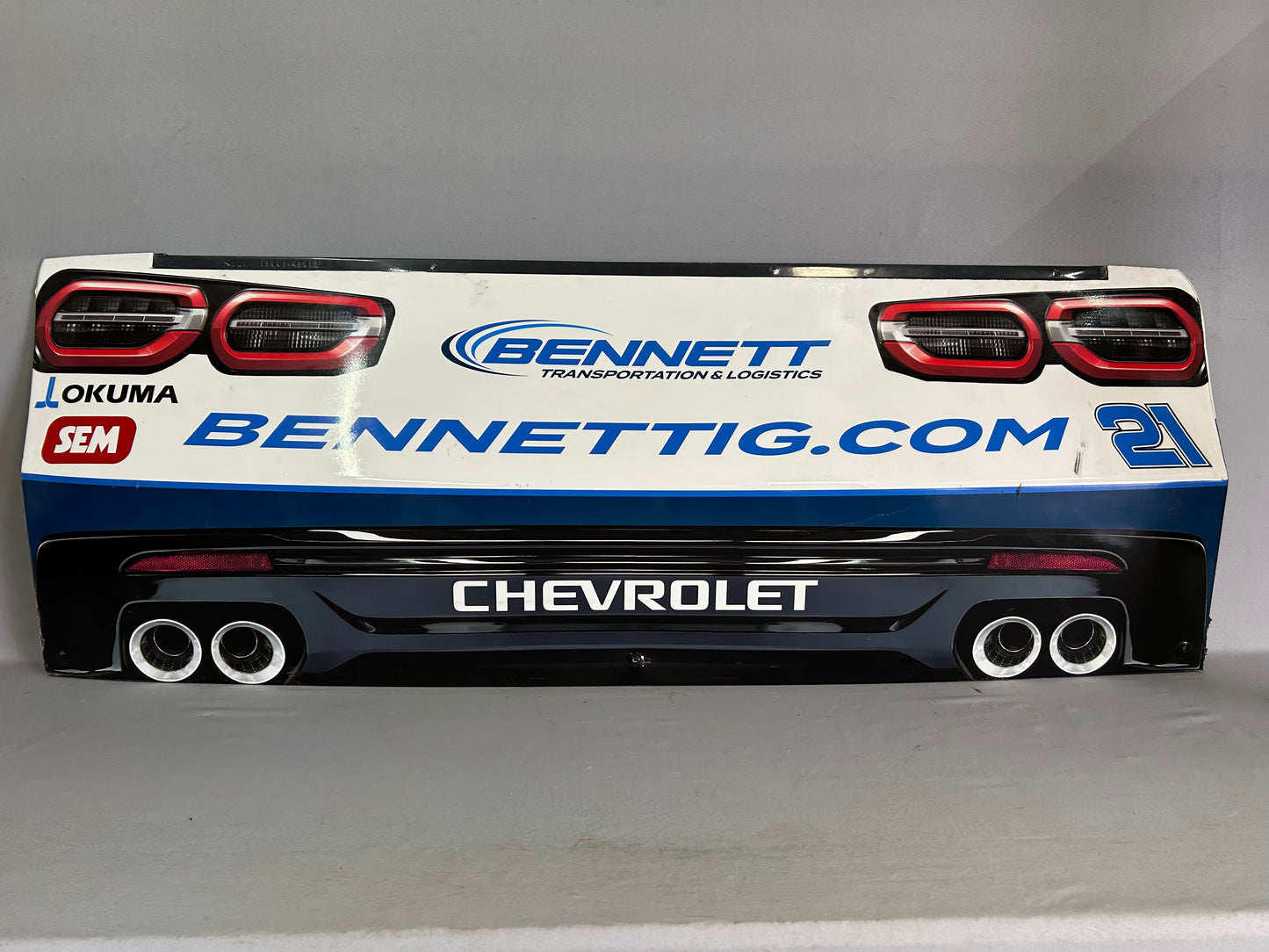Austin Hill #21 2025 Bennett Transportation Nascar Rear Bumper