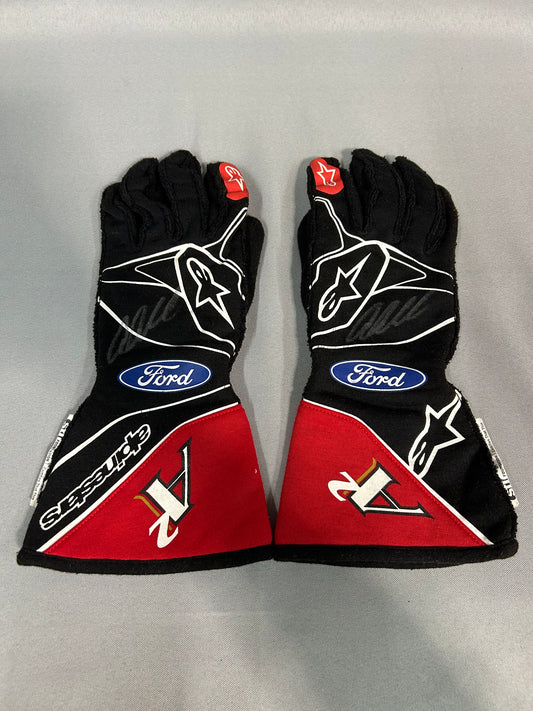 Aric Almirola #10 2022 Autographed Go Bowling Nascar Driver Gloves