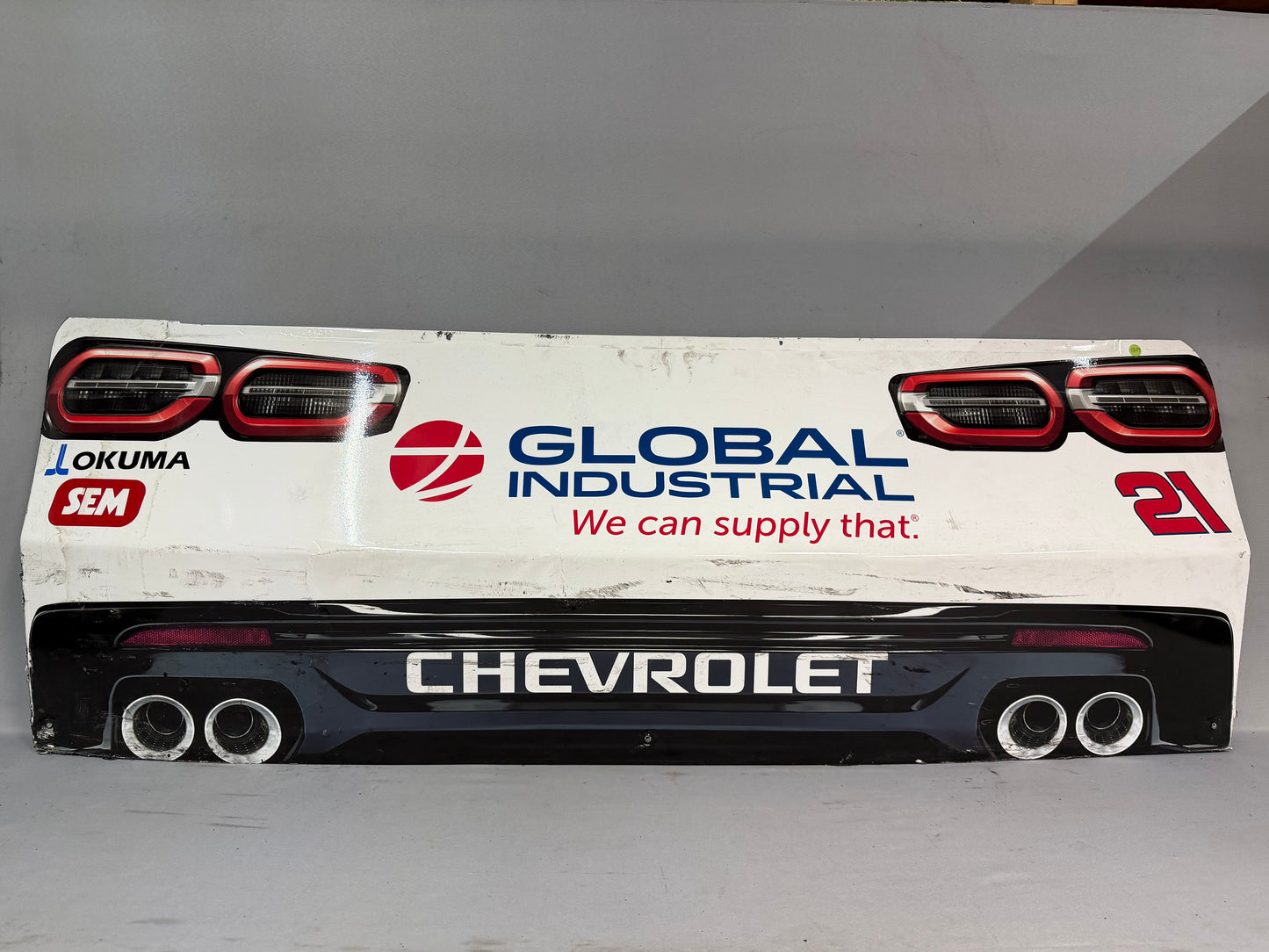Austin Hill #21 2025 Martinsville Global Industrial Nascar Rear Bumper