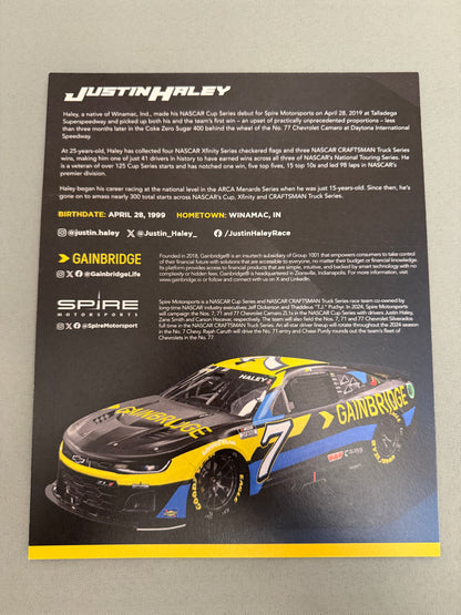 Justin Haley #7 2024 Gainbridge Nascar Hero Card