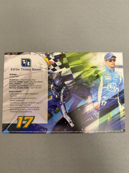 Ricky Stenhouse Jr #17 2017 Fifth Third Bank Nascar Hero Card