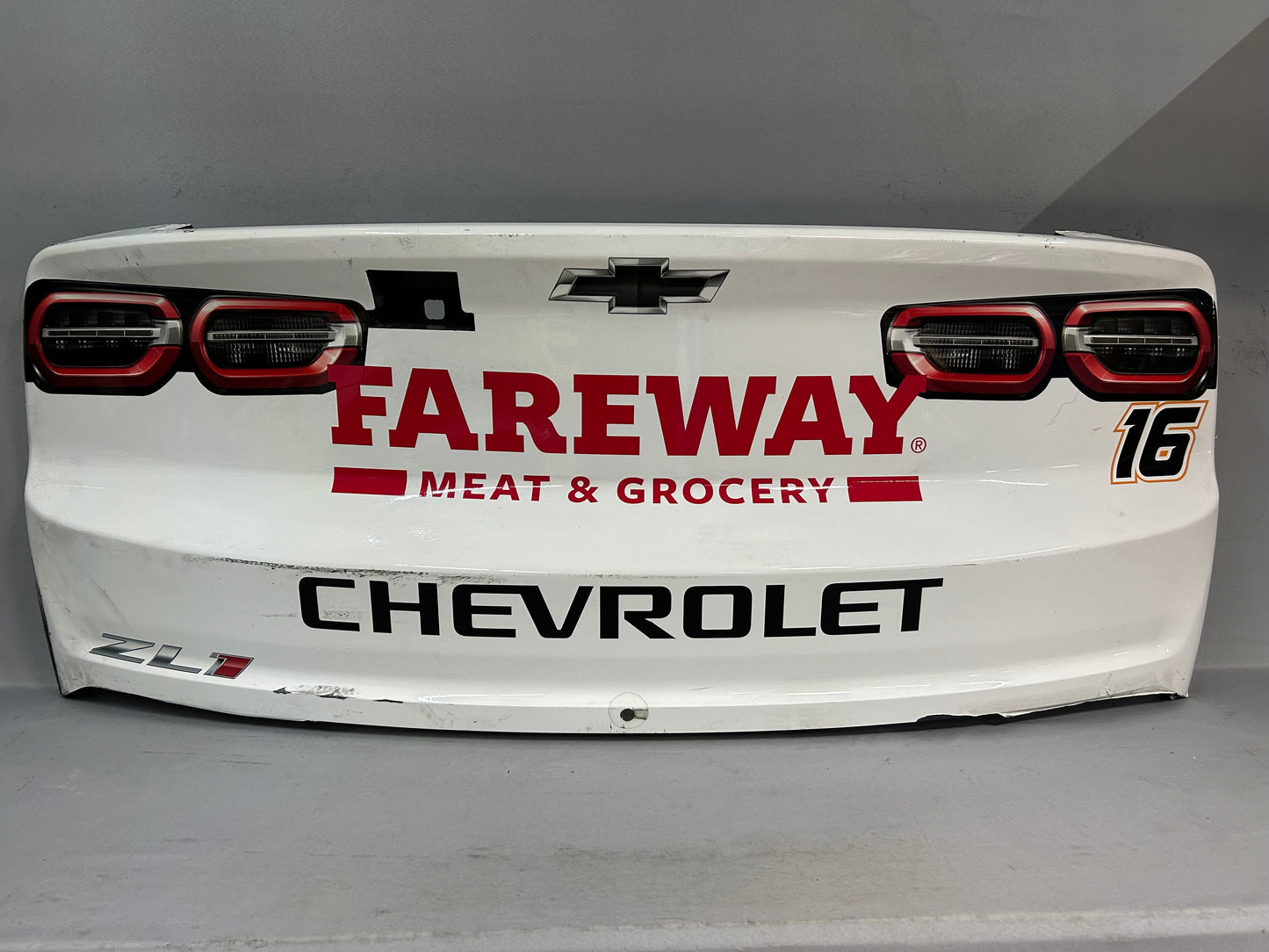 AJ Allmendinger #16 2025 Iowa Celsius Fareway Nascar Rear Bumper