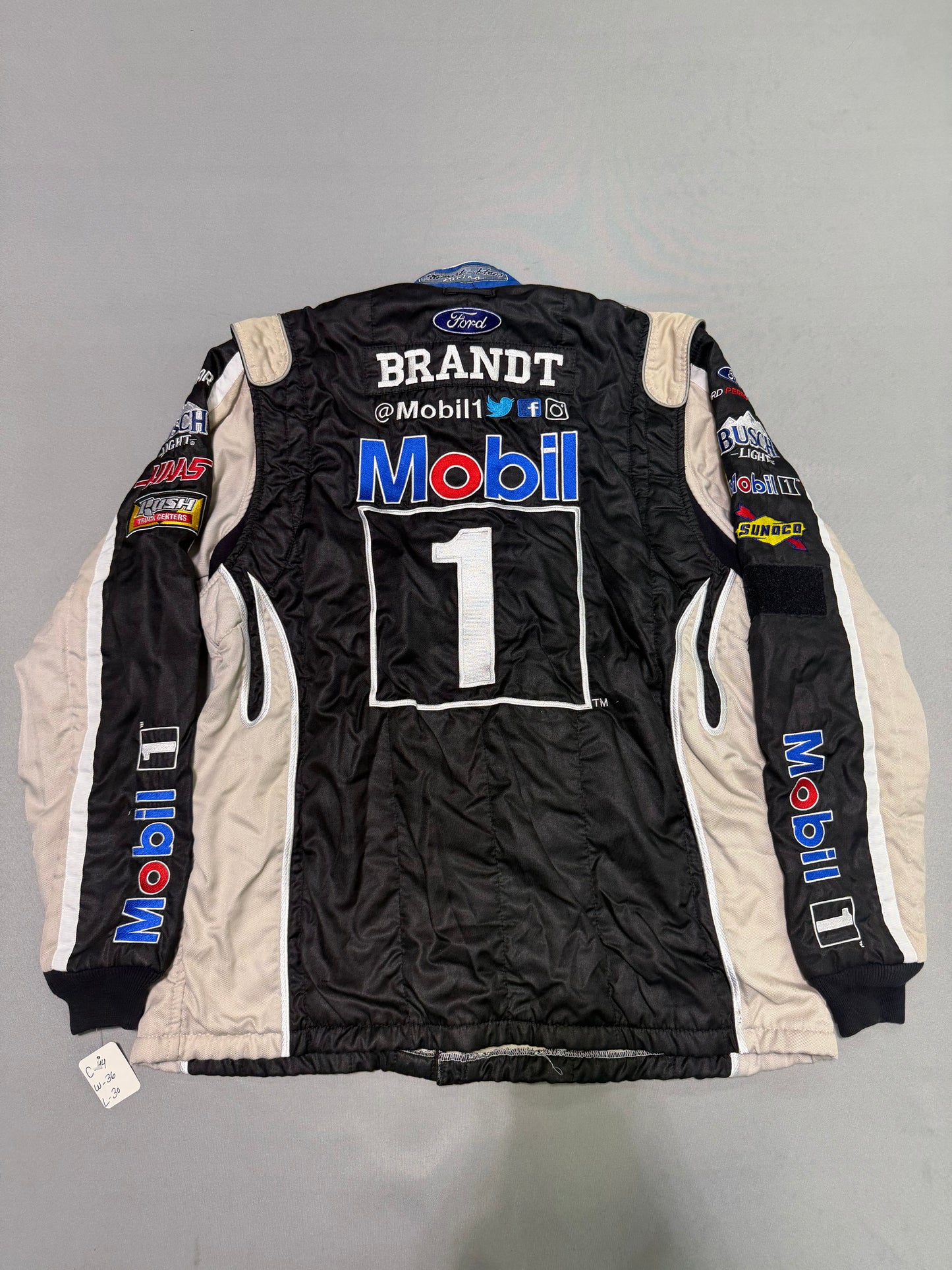 Kevin Harvick #4 Mobil 1 Nascar 2 Piece Crew Firesuit C-44 W-36 L-30