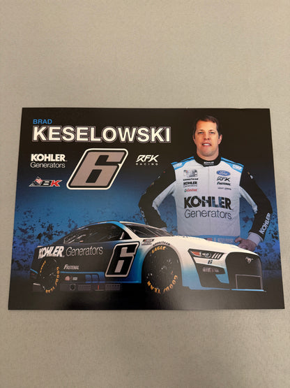 Brad Keselowski #6 2022 Kohler Generators Nascar Hero Card