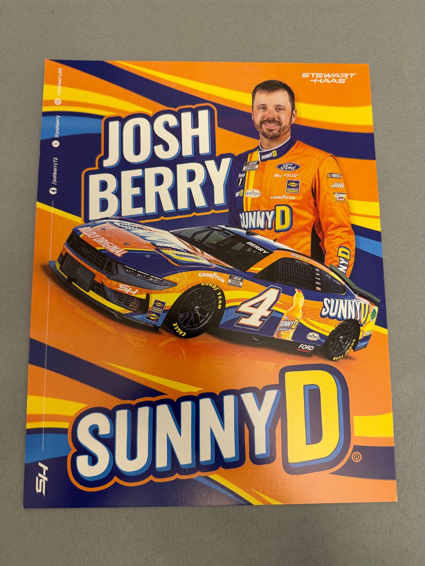 Josh Berry #4 2024 Sunny D Nascar Hero Card