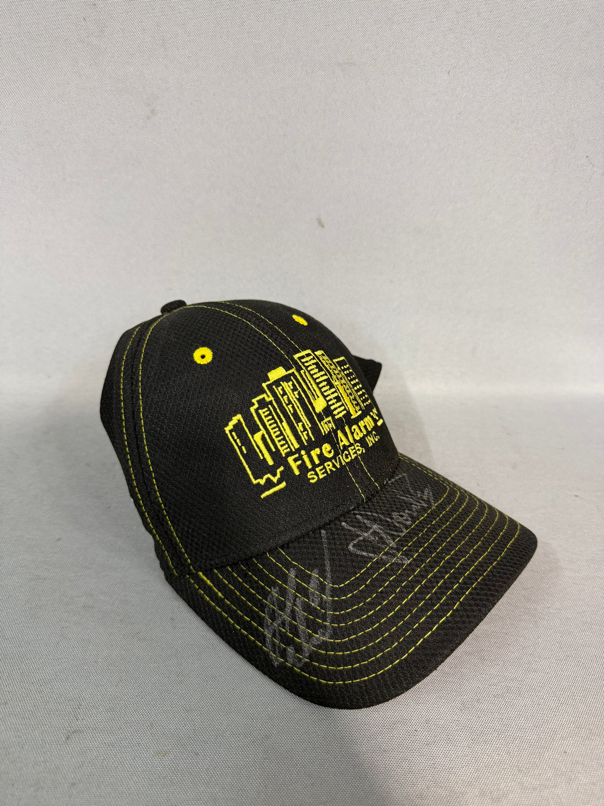 John Hunter Nemechek #8 Fire Alarm Services Nascar Dual Autographed Team Issued Hat