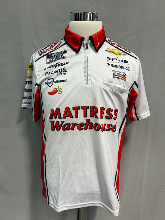Corey Lajoie #7 2024Mattress Warehouse Nascar Crew Shirt Size Small