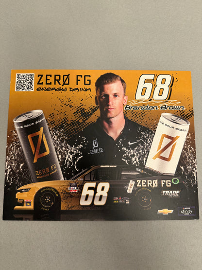 Brandon Brown #68 Zero FG Nascar Hero Card