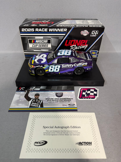 Shane Van Gisbergen #88 2025 Mexico City Win Safety Culture Nascar Autographed Diecast