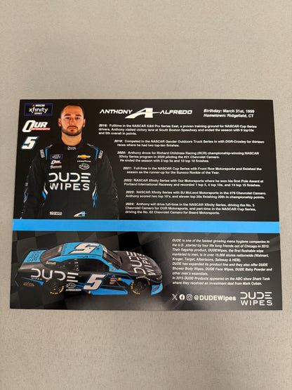 Anthony Alfredo #5 2024 Dude Wipes Nascar Hero Card