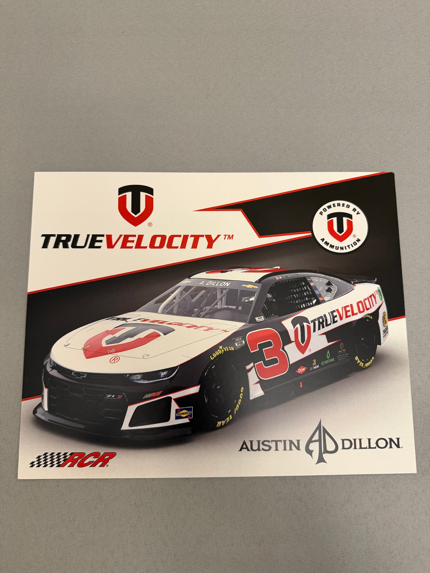 Austin Dillon #3 2022 True Velocity Nascar Hero Card