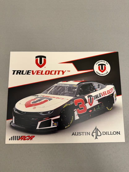 Austin Dillon #3 2022 True Velocity Nascar Hero Card