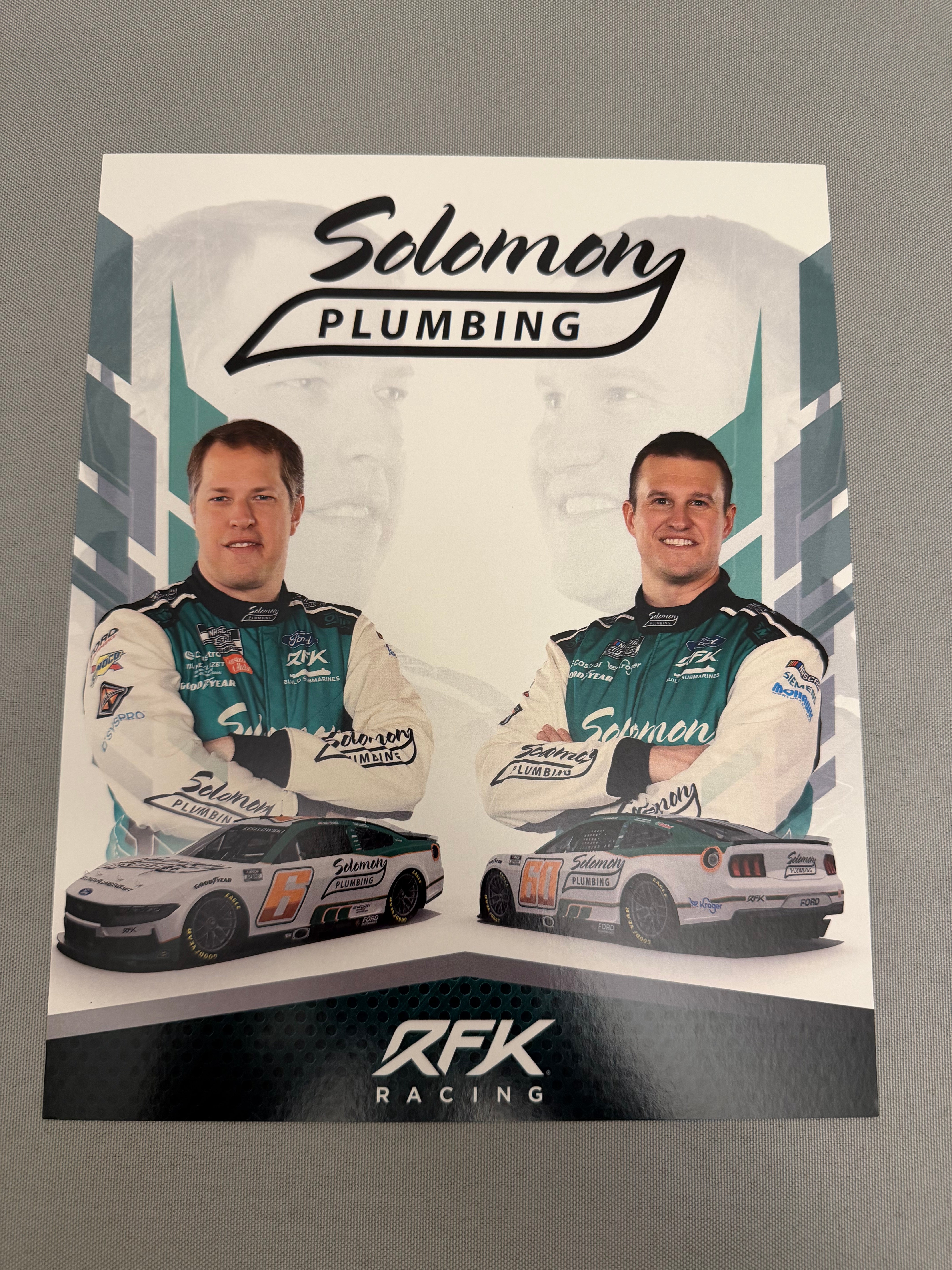 Rfk Racing Sticker RFK Racing 2025 Solomon Plumbing Nascar Hero Card – Race Day Authentics