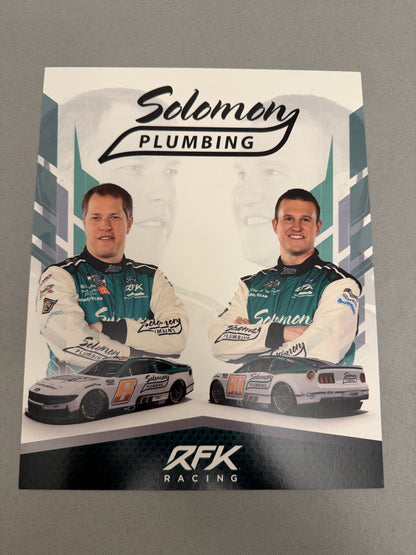 RFK Racing 2025 Solomon Plumbing Nascar Hero Card