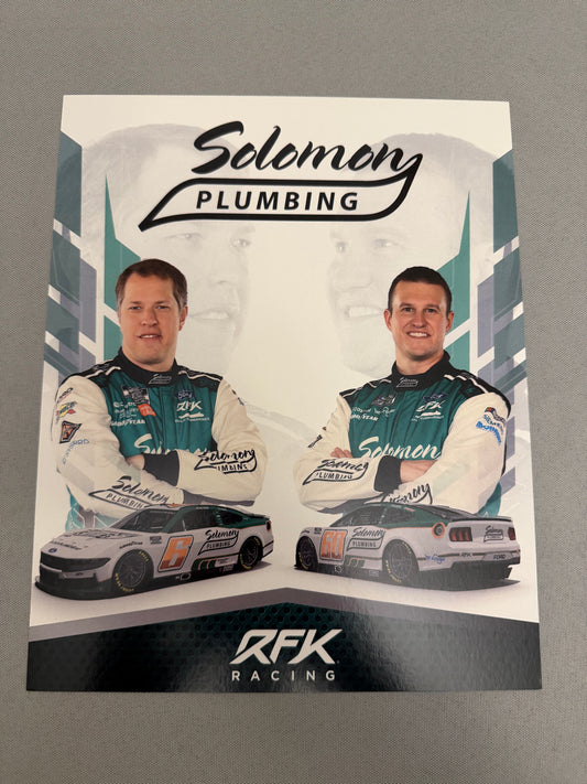 RFK Racing 2025 Solomon Plumbing Nascar Hero Card