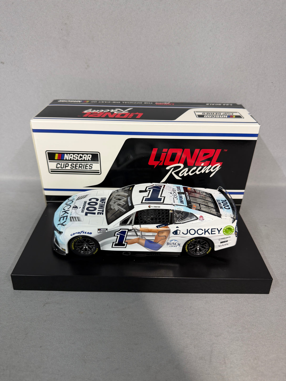 Ross Chastain #1 2024 Jockey Infinite Cool Nascar Autographed Diecast