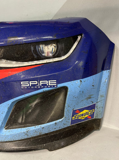 Carson Hocevar #77 2025 Pocono Delaware Life Nascar Front Nose