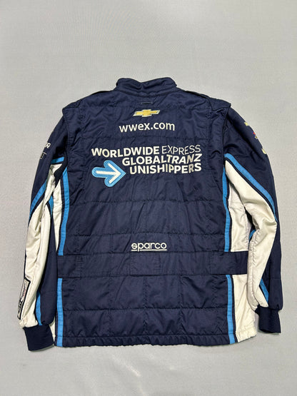 Dean Thompson #40 2022 WWEX Globaltranz Nascar 2 Piece Crew Firesuit C-48 W-36 L-32