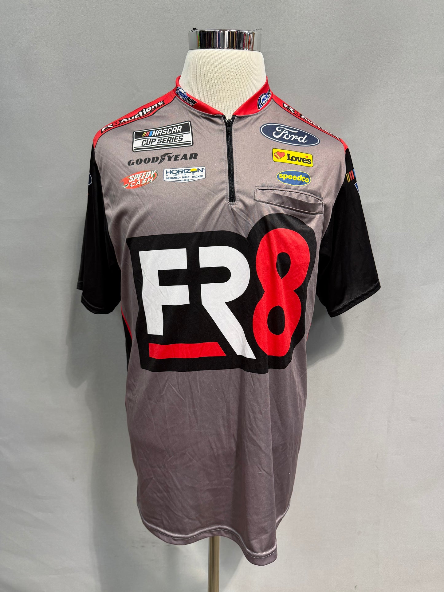 Michael McDowell #34 2022 FR8 Auctions Nascar Crew Shirt Size Large
