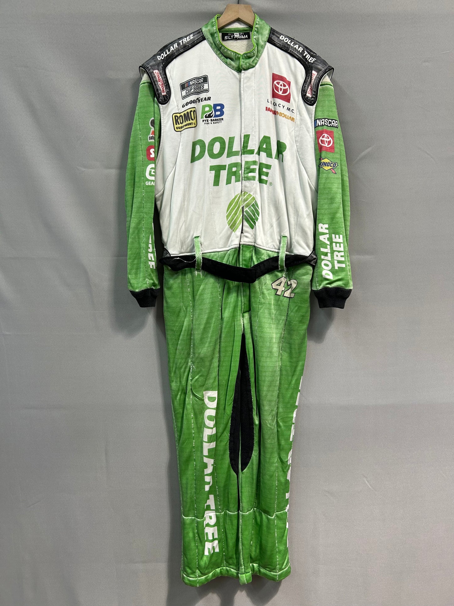 John Hunter Nemechek #42 2024 Dollar Tree Nascar Crew Firesuit C-54 W-40 L-29