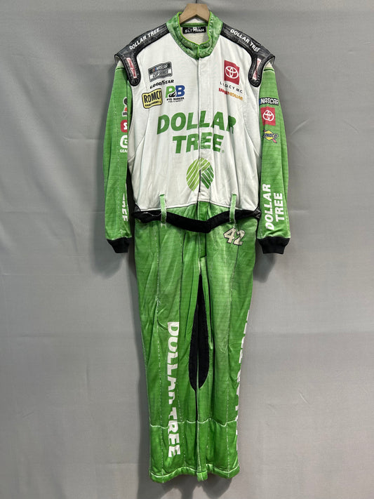 John Hunter Nemechek #42 2024 Dollar Tree Nascar Crew Firesuit C-54 W-40 L-29