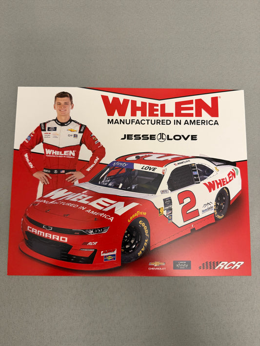 Jesse Love #2 2024 Whelen Nascar Hero Card