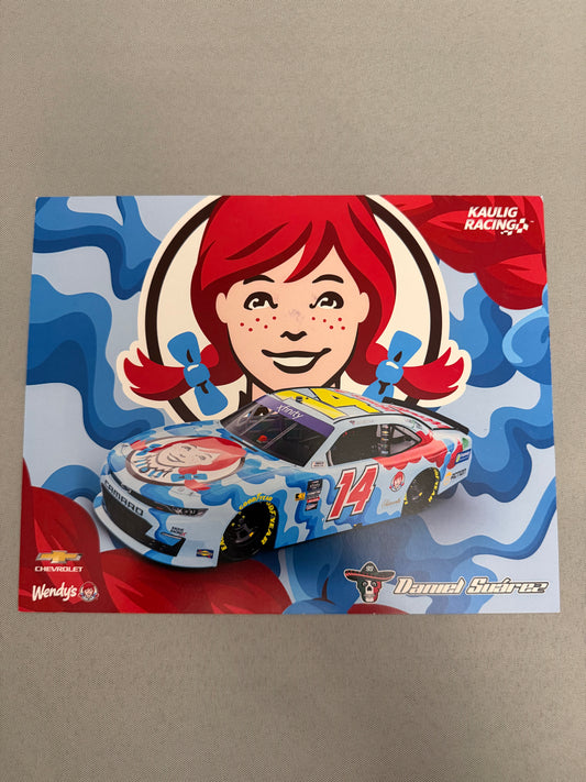 Daniel Suarez #14 2024 Wendy’s Nascar Hero Card