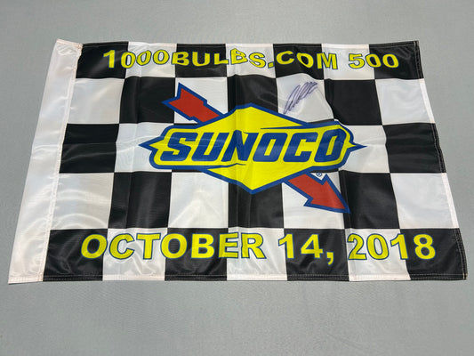 Aric Almirola #10 2018 Autographed Talladega Nascar Victory Lane Checkered Flag