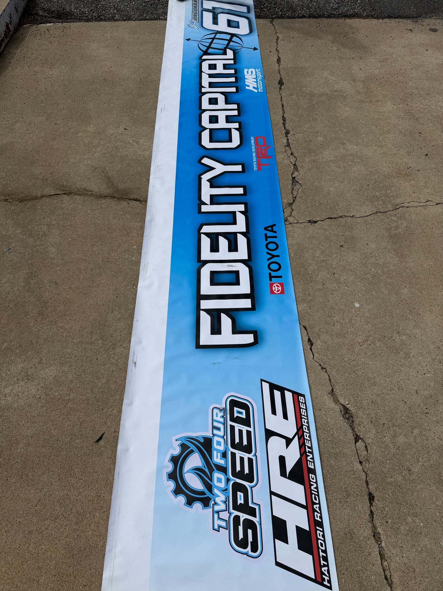 Sean Hingorini #61 Fidelity Capital Nascar Pit Wall Banner