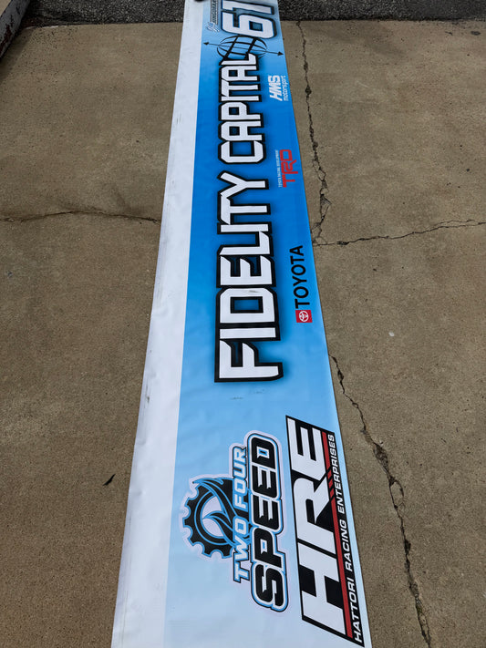 Sean Hingorini #61 Fidelity Capital Nascar Pit Wall Banner