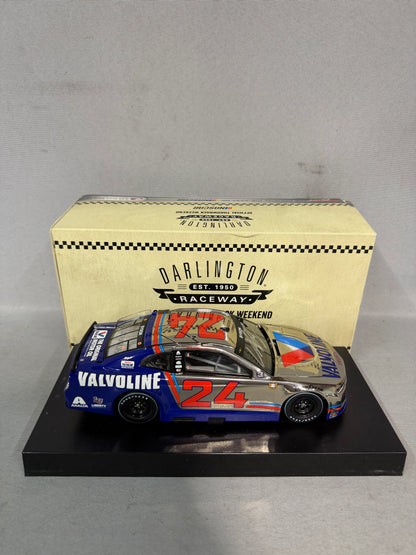 William Byron #24 2021 Valvoline Throwback Color Chrome Nascar Autographed Diecast