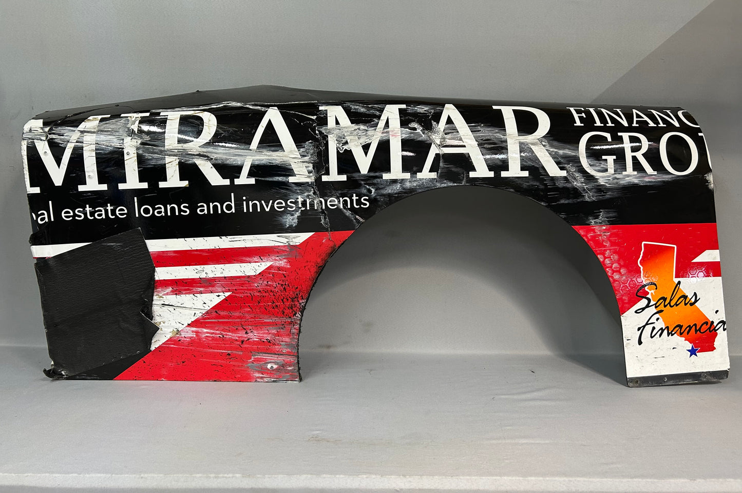 Vincent Salas #45 2025 Rockingham Miramar Financial Group Nascar Quarter Panel