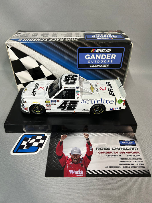 Ross Chastain #45 2019 Autographed Baja Pocono Win Nascar Diecast