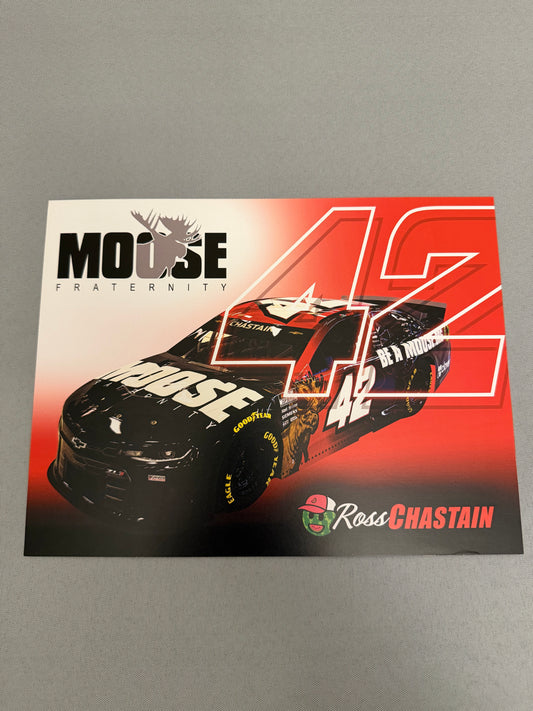 Ross Chastain #42 Moose Fraternity Nascar Hero Card