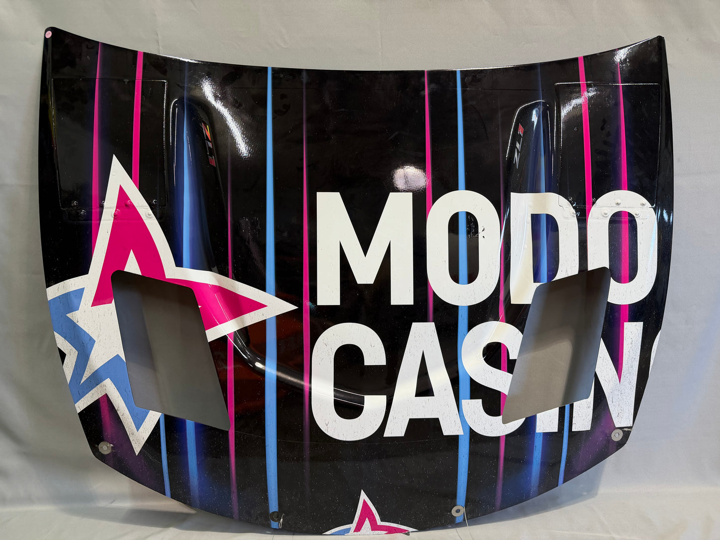Carson Hocevar #77 2025 Talladega Modo Casino Nascar Hood