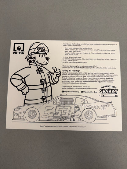 Emerling Gase Motorsports 2023 National Fire Prevention Nascar Hero Card