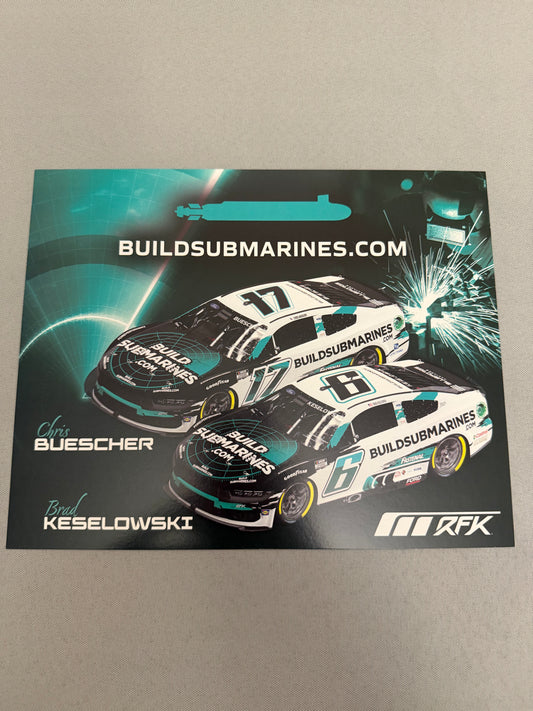 RFK Racing 2024 Build Submarines Nascar Hero Card