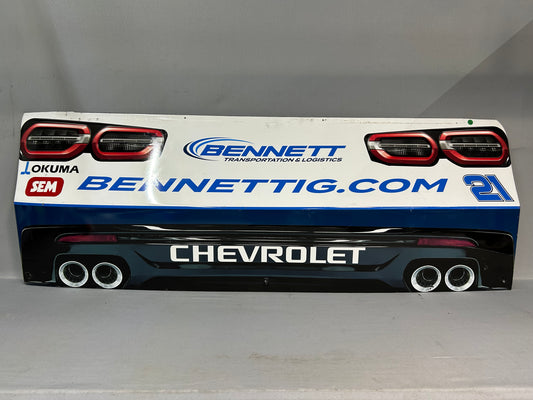 Austin Hill #21 2025 Texas Bennett Transportation Nascar Rear Bumper