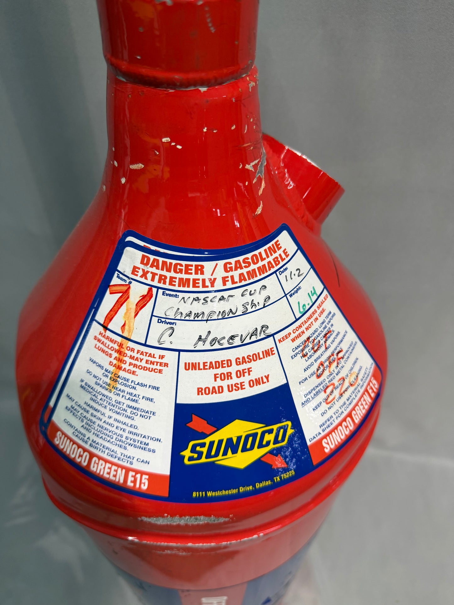 Carson Hocevar #77 2025 Phoenix Nascar Sunoco Gas Can