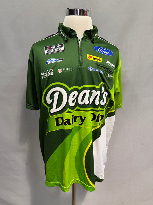 Todd Gilliland #38 2025 Deans Dairy Dips Nascar Crew Shirt Size 2XL