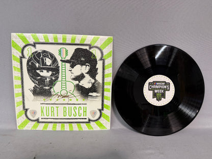 Kurt Busch #1 2019 Nashville Champions Week Nascar Autographed Replica Vinyl Record