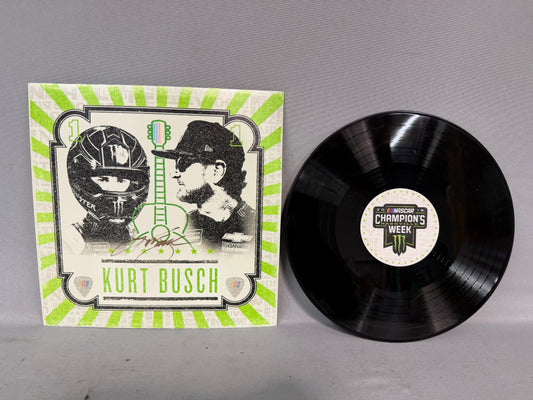 Kurt Busch #1 2019 Nashville Champions Week Nascar Autographed Replica Vinyl Record
