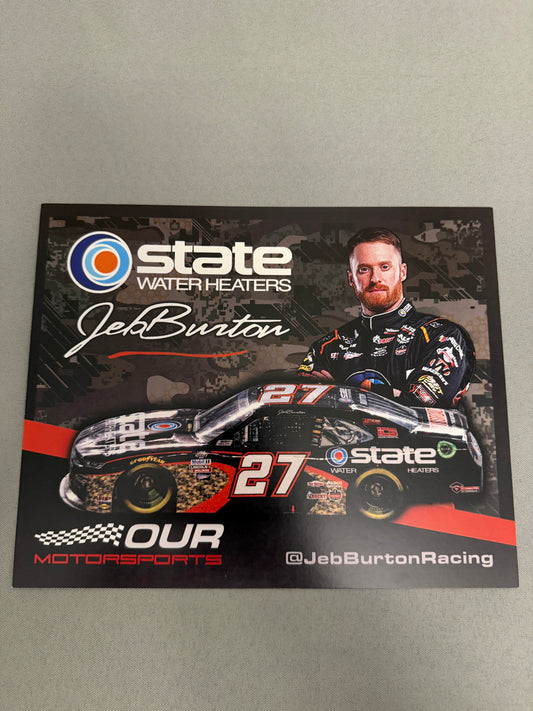 Jeb Burton 2022 #27 State Water Heaters Nascar Hero Card