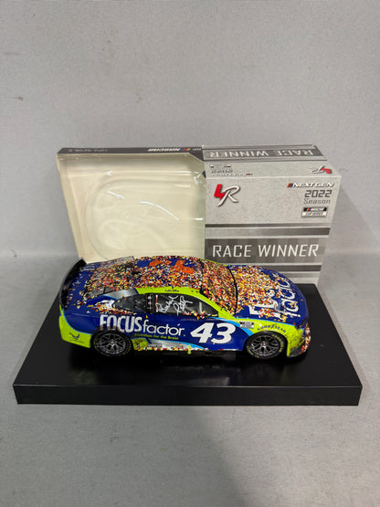 Erik Jones #43 2022 Darlington Win Focus Factor Nascar Dual Autographed Diecast