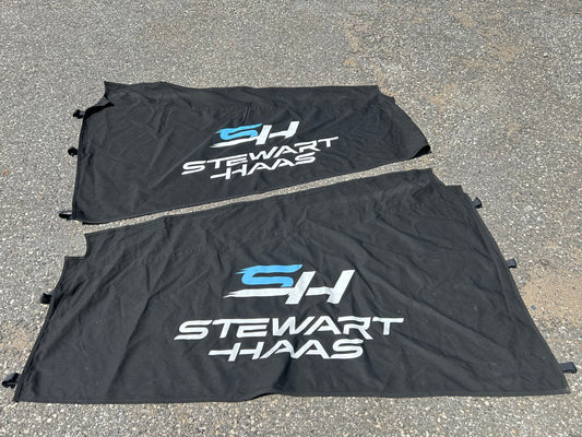 Stewart Haas Racing 2024 Nascar Pit Box Railing Banners Set of 2