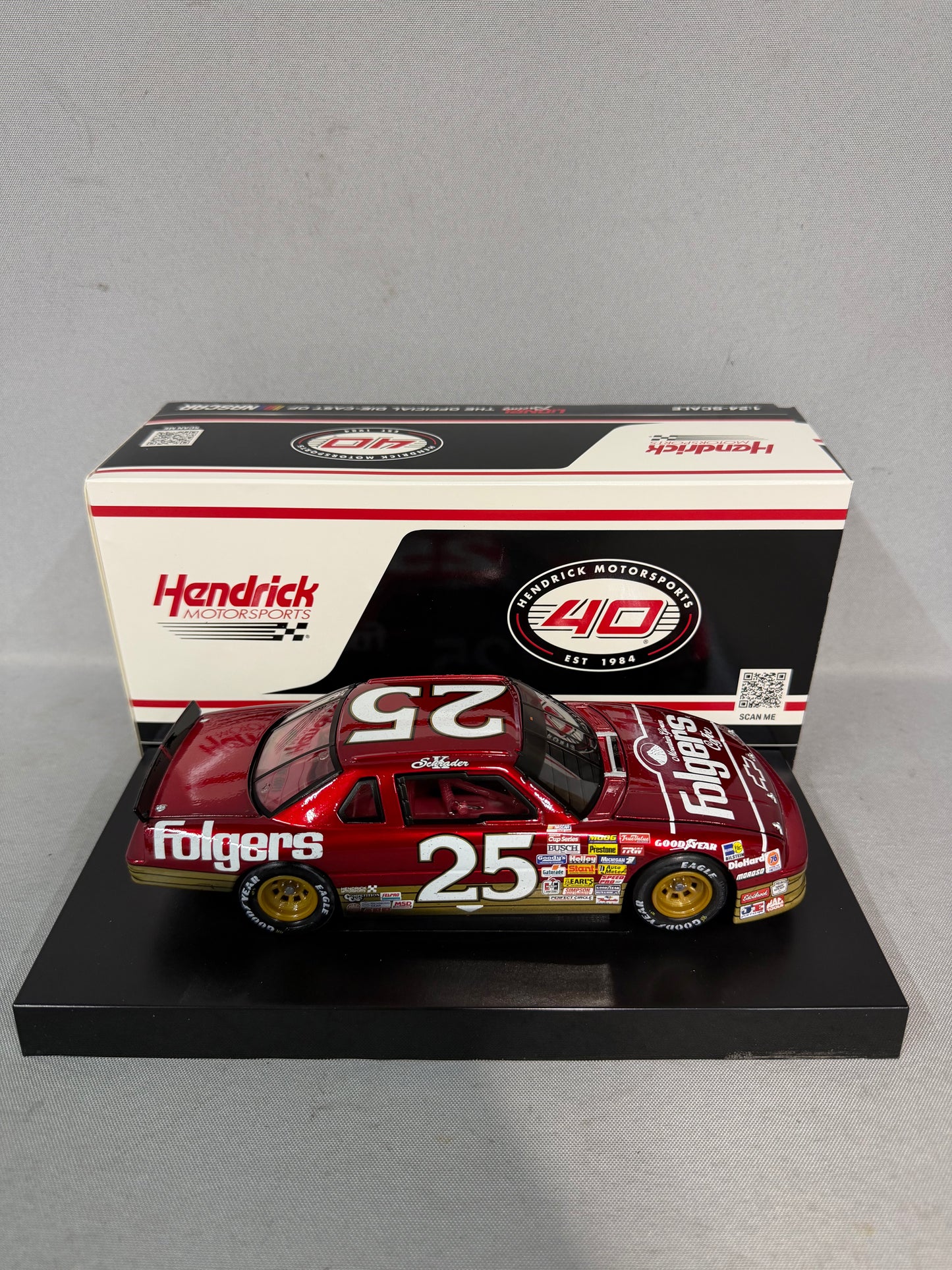 Ken Schrader #25 1989 Charlotte Win Folgers Liquid Color Nascar Diecast