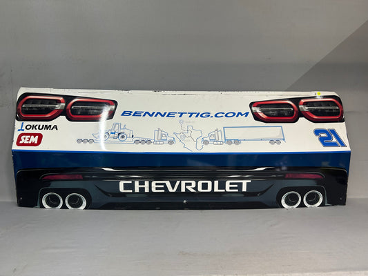 Austin Hill #21 2025 Mexico City Bennett Transportation Nascar Rear Bumper